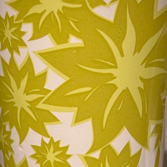 BLUE HARBOR Tall & Tapered Floral Ceramic Mug w/ Two-Tone Green Blossoms - Picture 3 of 13